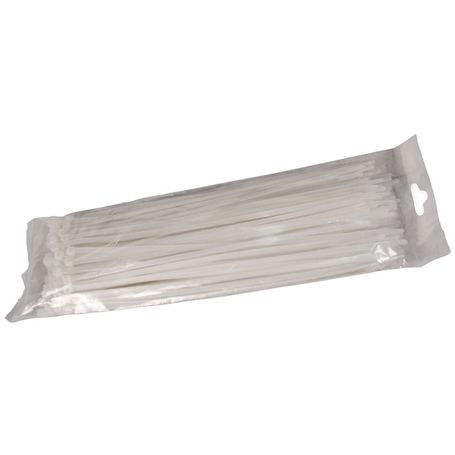 Saxxon Cn36x150  Cincho Sujetacable / 3.6  Mm X 150  Mm / Blanco / Bolsa Con 100 Piezas / Nylon