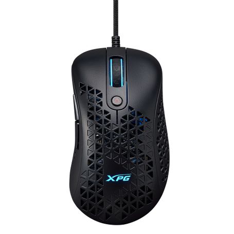 Mouse GAMING XPG SLINGSHOT.  Con sensor óptico PMW3360 ofrece hata 12000 DPI. Cable trenzado ultraligero efectos de iluminación 