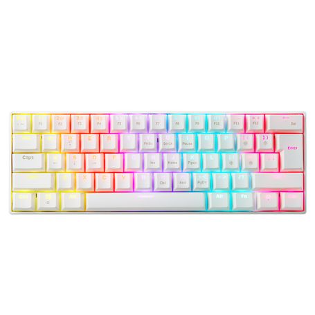 Teclado GAMING XPG SUMMONER MINI Switch OUTEMU BLUE. Con iluminación RGB en espanol. BLANCO. SUMMONERMINI61BLWHCES 6005460