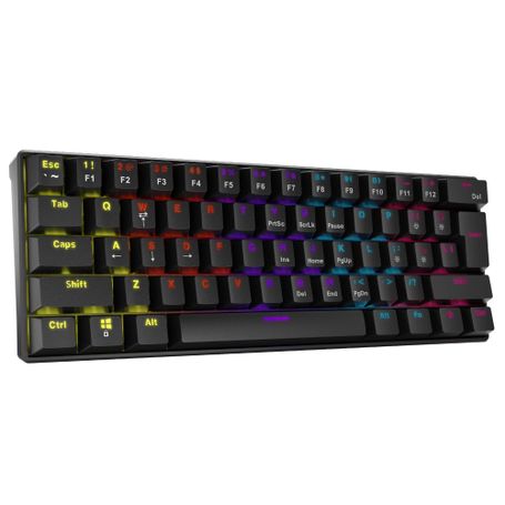 Teclado GAMING XPG SUMMONER MINI Switch OUTEMU BLUE. Con iluminación RGB en espanol. NEGRO. SUMMONERMINI61BLBKCES 6005460