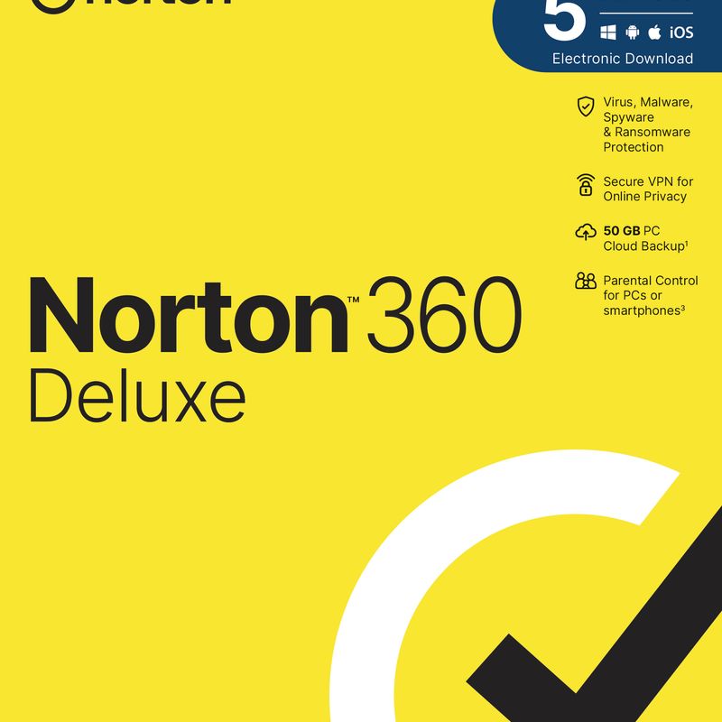 ESD Norton 360 Deluxe  5 Dispositivos 1 Ano 21430635 6005460