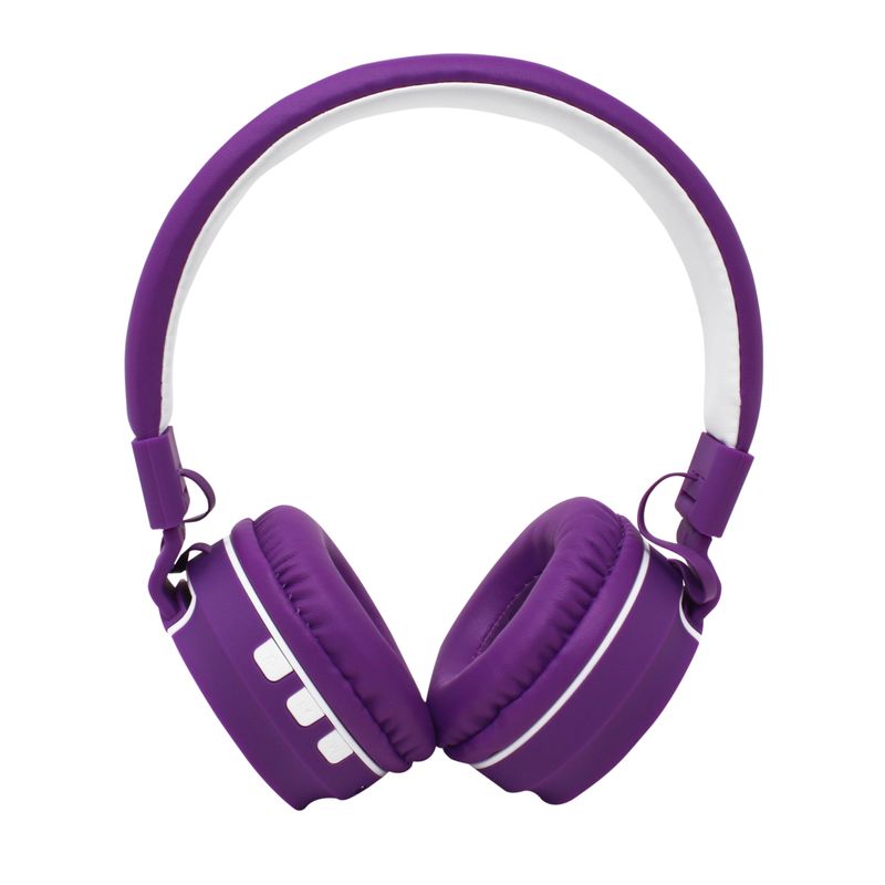 AUDIFONOS ONEAR BLUETOOTH NBH05 MEGA BASS RADIO FM MICRO SD 3.5MML MANOS LIBRES RUBBERIZED MORADO 6005460