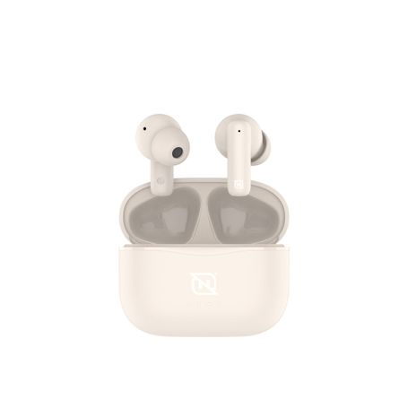 AUDIFONOS INEAR NTWS103 BLUETOOTH 5.3 TWS SUPER BASS MANOS LIBRES HASTA 5 HRS DE DURACIÓN 4 INDICADORES DE CARGA EN DOCK BEIGE 6