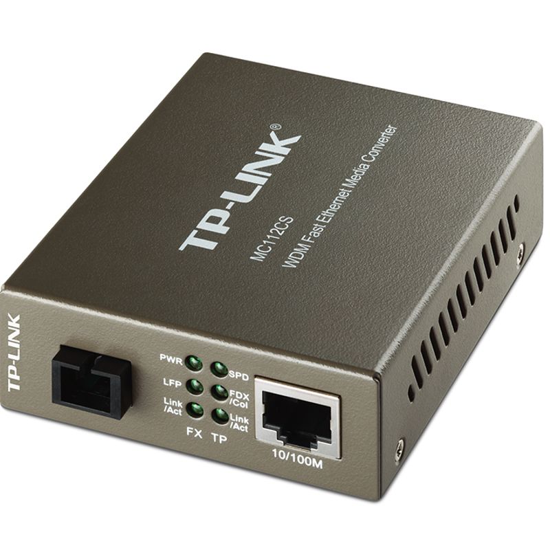 CONVERTIDOR MULTIMEDIA WDM DE 10/100MBPS TPLINK  MC111CS DE RECEPCIÓN Y TRANSMISIÓN DE DATOS EN UNA FIBRA 6005460