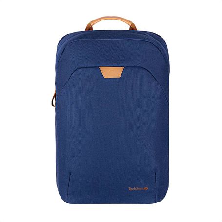 Backpack  ECO HERO Techzone de 15.6  2 compartimientos 1 acolchado para laptop color Azul GARANTIA LIMITADA DE POR VIDA. 6005460