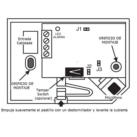 Dsc Ac100  Detectores De Rotura De Cristal Acústico Omnidireccional Cableado