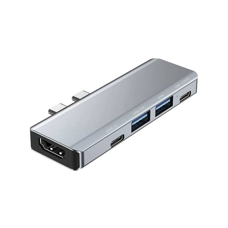 DockStation 5 EN 1 UBP UB52 Hub Adaptador Urban Balance con 5 entradas. Entradas HDMI USB A y tipo C.Carga máxima PD de 100W. 60