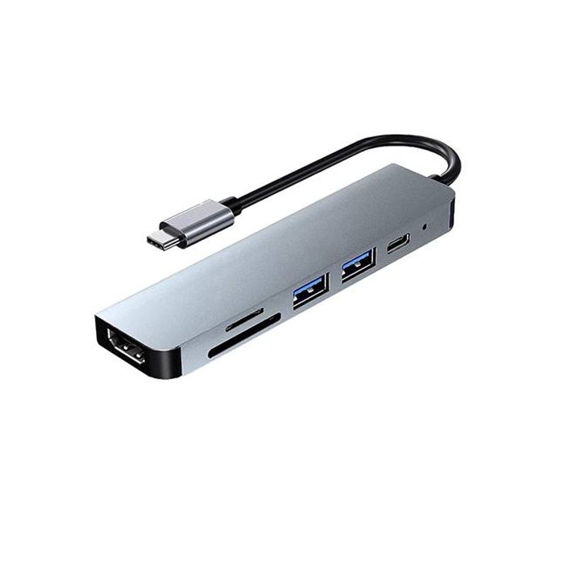 DockStation  HUB DBUGG  6 EN 1 UB GR UB61 Hub 6 en 1 UB61 Urban Balance Con cables USB 3.0 o 2.0  HDMI y USB Tipo C. Apertura pa