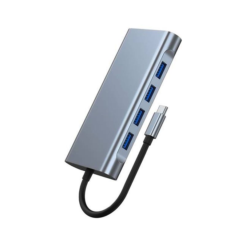 Dock Station Carga rápida para portátil 100w.  C a HDMI  RJ45  USB 3.0  USB 2.0  SD/TF  CARGA PD. 1 HDMI 4K  30 Hz. 2 RJ45  VGA 