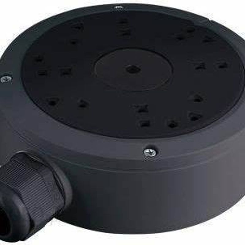 Caja de Conexiones para exterior compatible con  camaras AHD e IP Aprueba de Agua IP66 Color Negro. 6005460