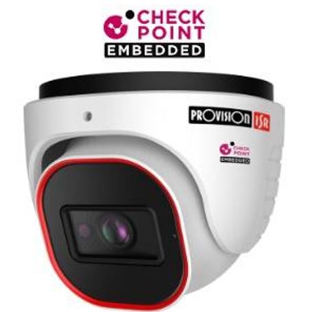 Camara domo IP 4 MP Lente fijo 2.8mm (96°) IR hasta 20 mts DDA2 (reconocimiento facial) microfono Check Point WDR SD(256GB) IP67