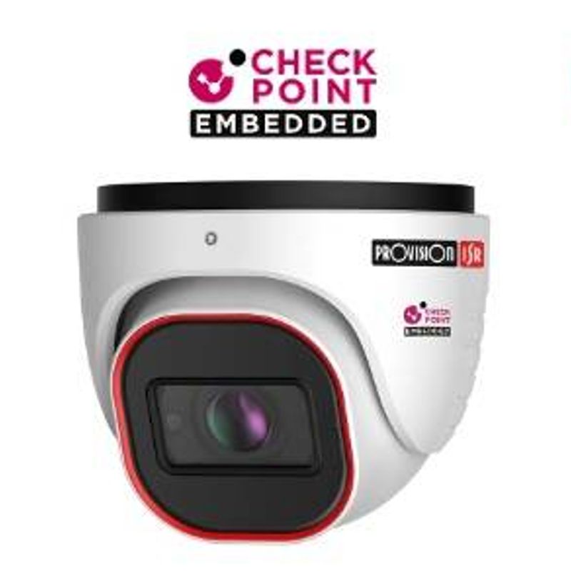 Camara domo IP 2 MP Lente VF 2.812mm (96°33°) IR hasta 40 mts DDA microfono Check Point WDR SD(256GB)PoE IP67 6005460