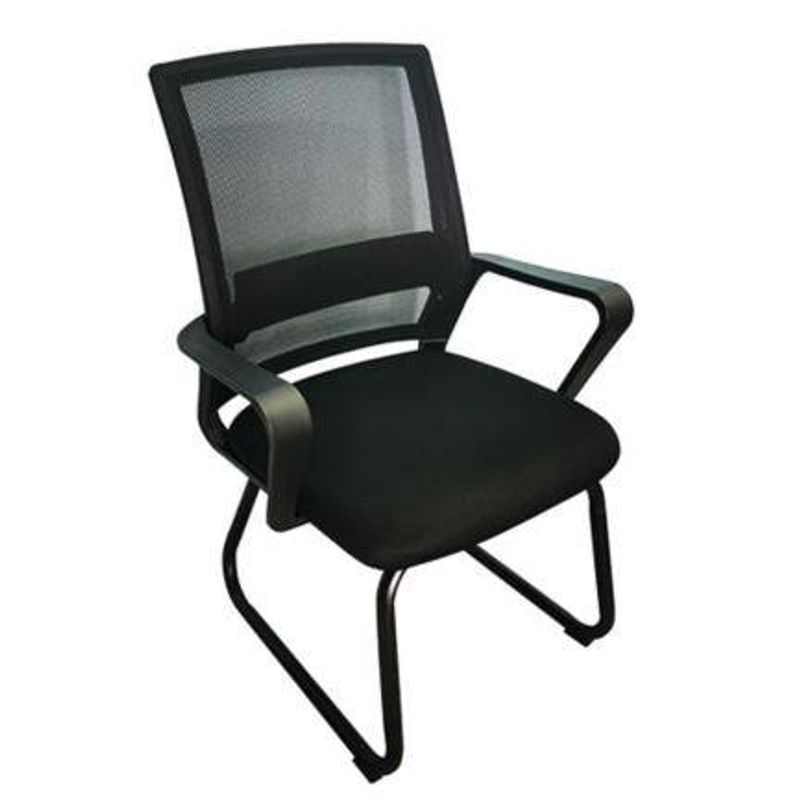 Silla de Visita Nextep NE652N con Descansabrazos Tela/Malla color negro  6005460