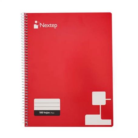 Cuaderno Nextep NE007R a rayas tamano profesional con 100 hojas de resorte  6005460