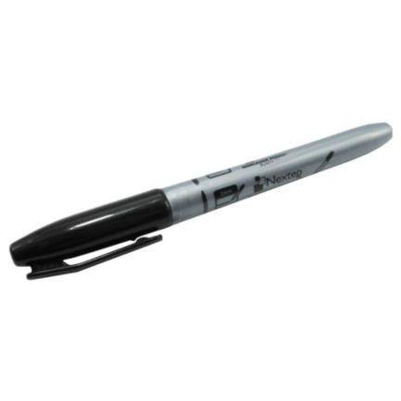 Marcador Permanente Nextep NE070 Punto Fino 2mm Color Negro con 12 piezas  6005460