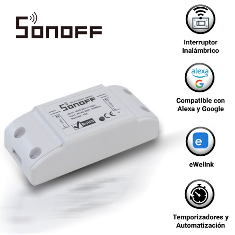 Interruptor On/off Sonoff Basic R2 Smart Inalambrico Wifi Para Solucion De Smart Home Con Temporizador Para Ios Y Android Compat