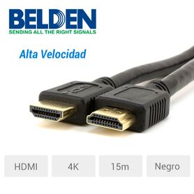 cable video hdmi belden hde015mb alta velocidad 4k 15 mtr negro