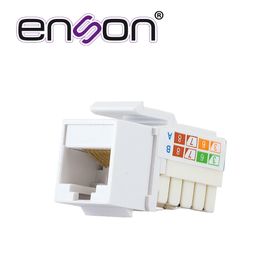 conector modular jack keystone rj45 enson eprojack6awh serie pro posicion vertical cat6a color blanco compatible con placas ens