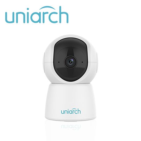 camara ip mini pt wifi uniarch uhos2em3  3mp  ultra 265  dc 5v1a  dwdr  lente fijo de 40 mm  ir hasta 10m  microfono y altavoz 