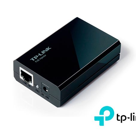 inyector poe  tplink tlpoe150s  2 puertos rj45  hasta 100 metros  auto mdimdix  consumo de 154w