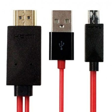 Cable MHL BROBOTIX 017828 HDMI Rojo TL1 