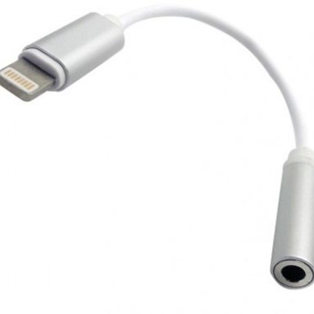 Cable Lightning a Audio BROBOTIX 170101 Color blanco Apple Cable Lightning TL1 