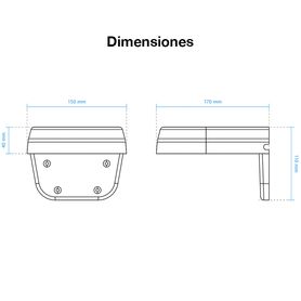 vivotek am21a  soporte de pared tipo l de exterior para cámaras tipo domo vivotek9077