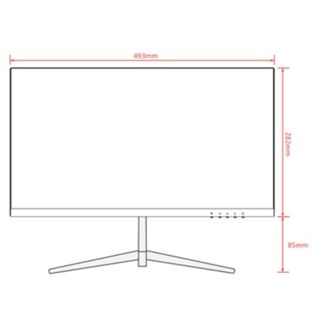 Zkteco Zd222ka  Monitor Led Full Hd De 22 Pulgadas / Resolución 1920 X 1080 / Retroiluminación Dled / 1 Entrada De Video Hdmi Y 