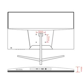 zkteco zd222ka  monitor led full hd de 22 pulgadas  resolución 1920 x 1080  retroiluminación dled  1 entrada de video hdmi y 1 