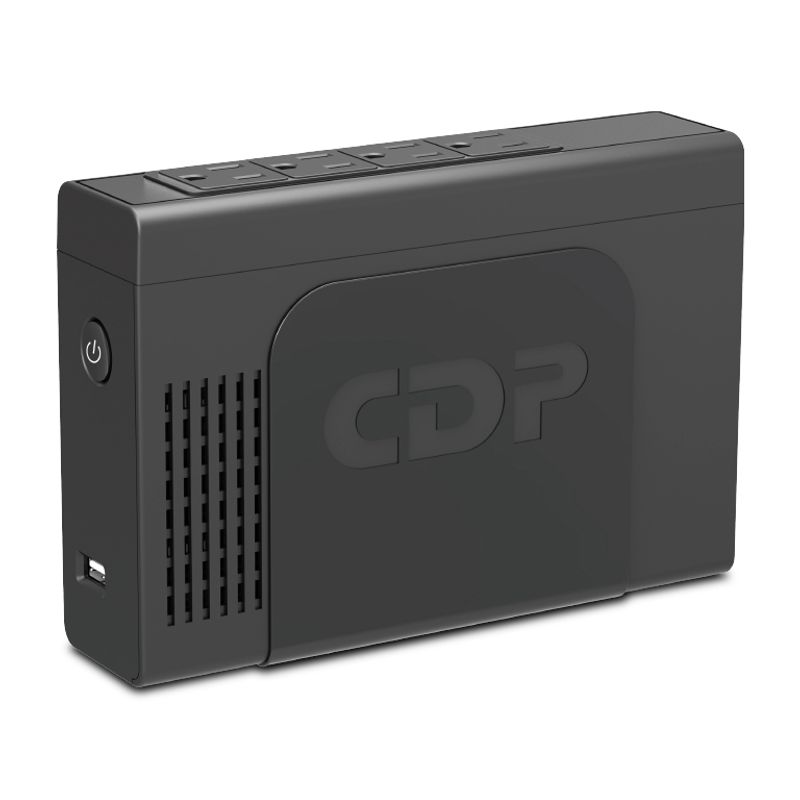 Cdp Li504 Ups Interactivo De 500va / 250watts / Entrada 120v / 4 Terminales De Salida / Carga Rapida Mediante Usb / Regulador / 