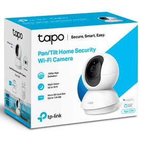 tplink tapo c200  cámara domo ip pt wifi para interior con resolución de 2 mp visión nocturna notificaciones push wifi 24 ghz r