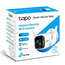 tplink tapo c320ws  cámara ip wifi tipo bullet de 4 mp para exterior con resolución de 2k visión nocturna  wifi 24 ghz notifica