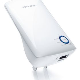 tplink tlwa850re  repetidor inalámbrico universal de senal wifi hasta 300mbps en 24ghz con 2 antenas internas 1 puerto rj45 mod