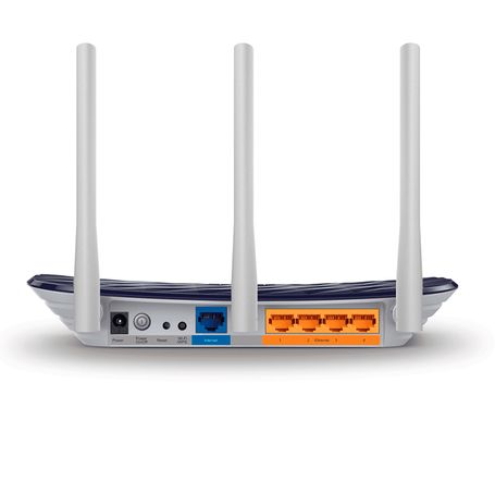 Tplink Archer C20  Ruteador Wifi Ac 733mbps Con 1 Puerto Wan Rj45 Fast Ethernet 4 Puertos Lan Rj45 Fast Ethernet Y 3 Antenas Fij