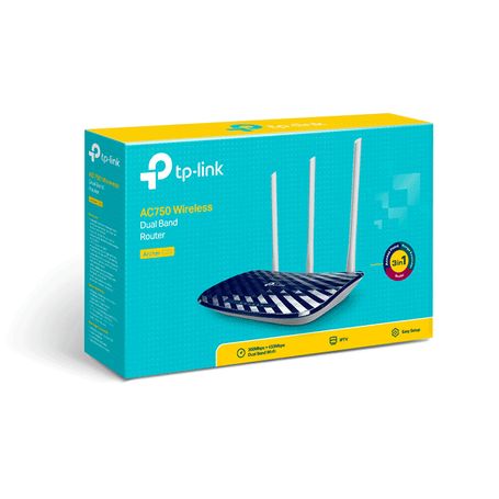 Tplink Archer C20<w>  Ruteador Wifi Ac De 733mbps Con 1 Puerto Wan Rj45 Fast Ethernet 4 Puertos Lan Rj45 Fast Ethernet Y 3 Anten