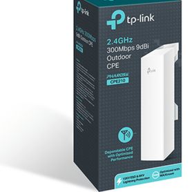 tplink cpe210  radio cpe para exteriores con antena integrada de 9dbi en 24ghz a 300mbps mimo 2x2 pharos maxtream tdma modos ap