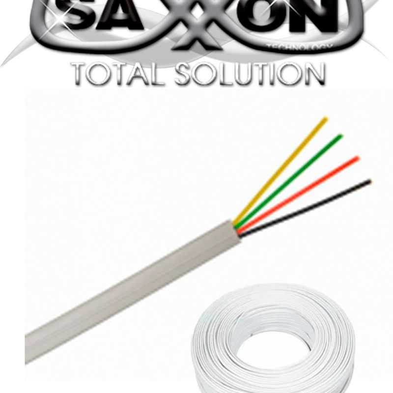Saxxon Owa4305jf Cable De Alarma De 4 Conductores/ Cca/ Calibre 22 Awg/ 305 Metros/ Retardante A La Flama/ Recomendable Para Con