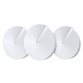 tplink deco m5 3pack kit de 3 routers mesh para hogar de doble banda wifi 5 ac1300 mbps con 2 puertos gigabit wanlan 4 antenas 