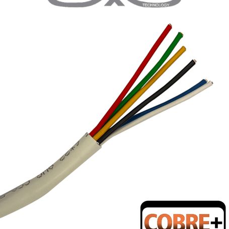 Saxxon Owac6305jf  Bobina De Cable Para Alarma De 6 Conductores/ Cca/ 305 Metros/ Uso Interior/ Material Retardante A La Flama/ 