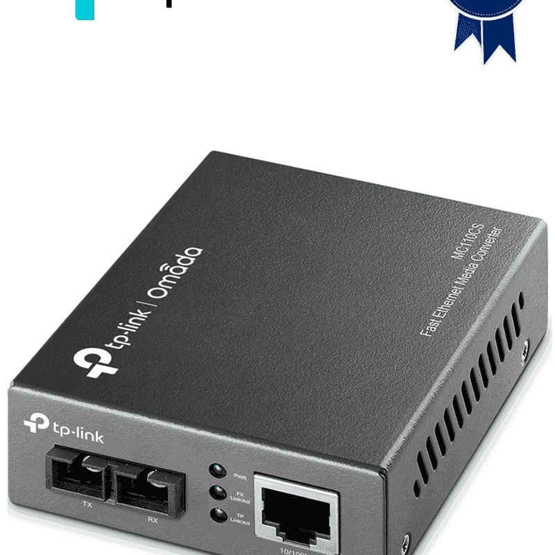 Tplink Mc110cs  Convertidor Multimedia Monomodo Con 1 Puerto Rj45 10/100 Mbps Y Conector De Fibra Sc De Hasta 20 Km