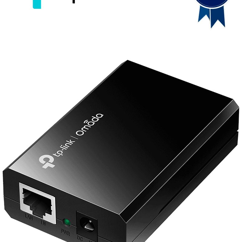 Tplink Tlpoe150s  Inyector Poe Af De 15w Suministro Poe A Través De Puertos Rj45 Gigabit Ethernet.