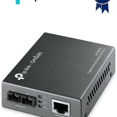 Tplink Mc200cm  Convertidor De Fibra Óptica Multimodo Con 1 Puerto Rj45 10/100/1000 Mbps Y Puerto De Fibra Óptica Sc 1000 Mbps. 