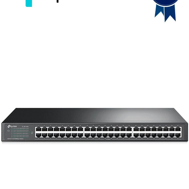 Tplink Tlsf1048  Switch No Administrable De 48 Puertos 10/100 Mbps Para Montaje En Rack