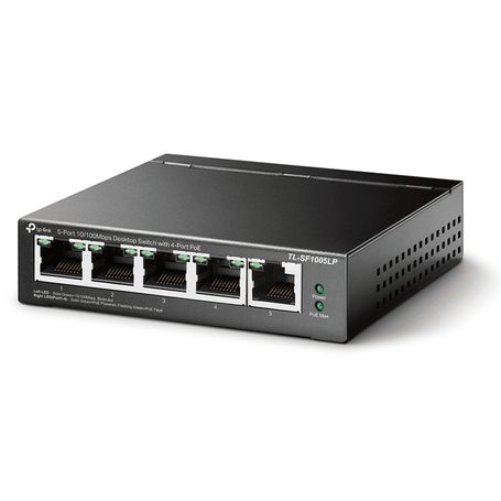 Tplink Tlsf1005lp   Switch Poe No Administrable Con 5 Puertos Fast Ethernet Incluyendo 4 Puertos Poe Af. Presupuesto Poe De Hast