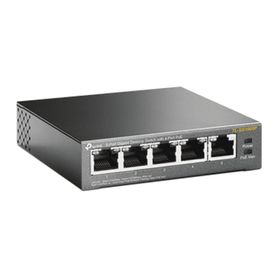 tplink tlsg1005p  switch escritorio no administrable de 5 puertos 101001000 mbps con 4 puertos poe 8023afat de hasta 65 w y poe