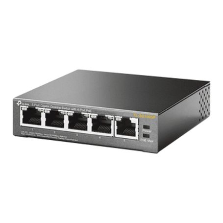 Tplink Tlsg1005p  Switch Escritorio No Administrable De 5 Puertos 10/100/1000 Mbps Con 4 Puertos Poe 802.3af/at De Hasta 65 W Y 