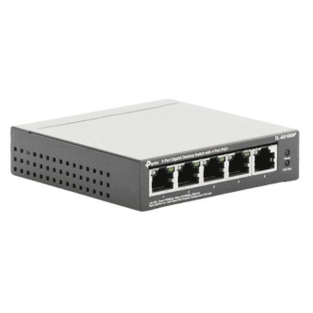 Tplink Tlsg1005p  Switch Escritorio No Administrable De 5 Puertos 10/100/1000 Mbps Con 4 Puertos Poe 802.3af/at De Hasta 65 W Y 