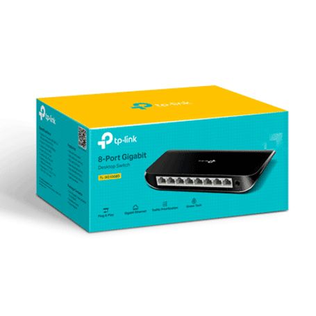 Tplink Tlsg1008d  Switch De Escritorio 8 Puertos 10/100/1000 Mbps