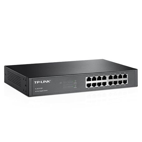 Tplink Tlsg1016d  Switch Gigabit No Administrable De 16 Puertos 10/100/1000 Mbps Para Escritorio/rack.