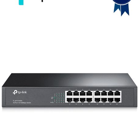 Tplink Tlsf1016ds  Switch No Administrable Con 16 Puertos Fast Ethernet Disenado Para Montaje En Rack O En Escritorio.